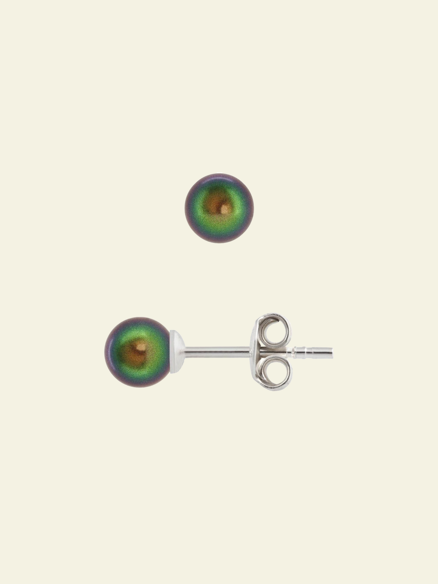 Stud—5mm Round Scarabaeus Green
