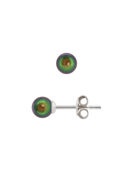 Stud—5mm Round Scarabaeus Green