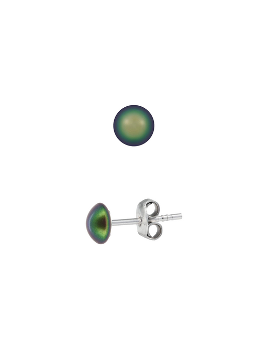 Stud—6mm Scarabaeus Green Cabochon